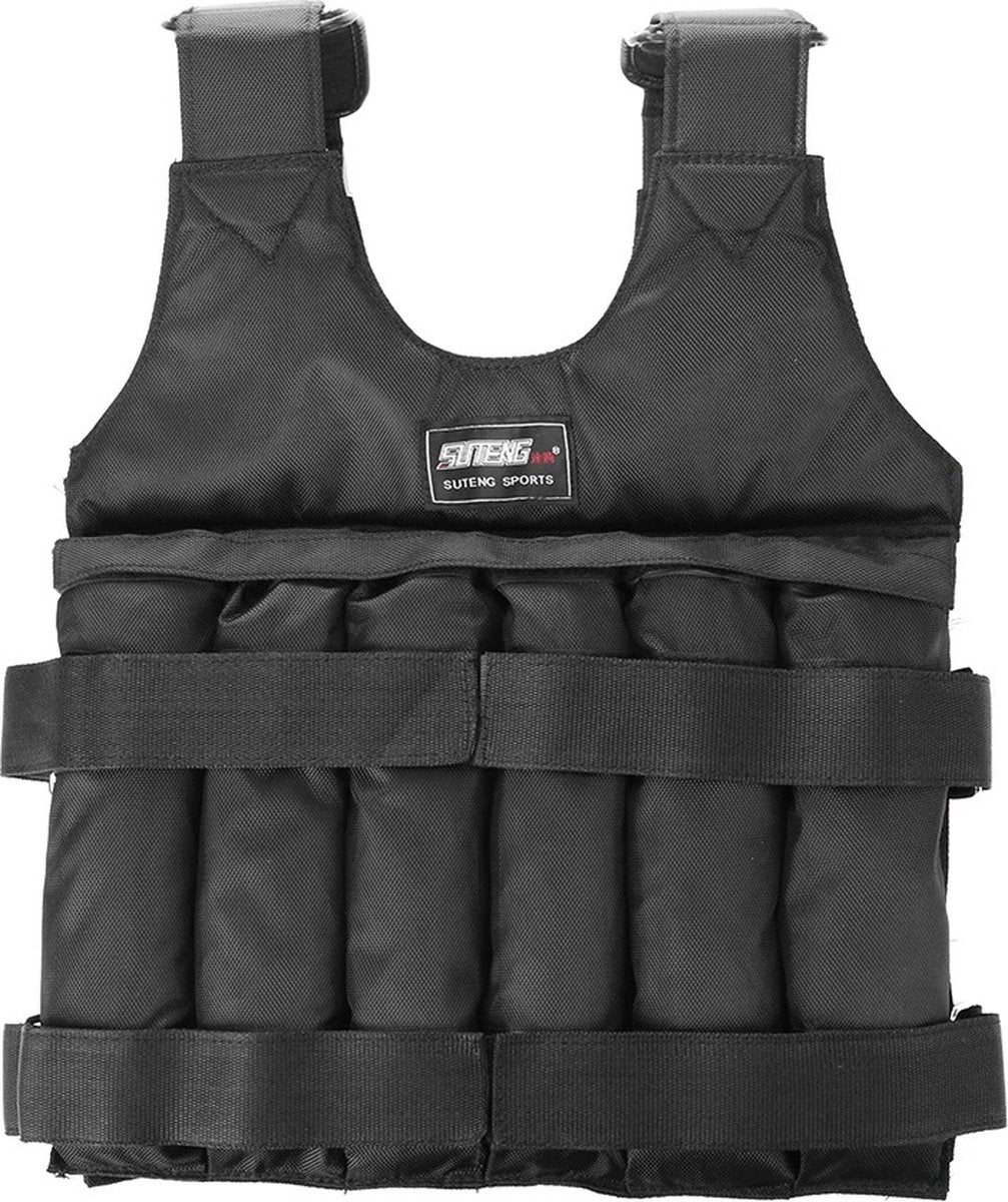 Weighted Vest - 1-50kg Gewichtsvest - Trainingsvest - Hardlopen - Verstelbaar - Calisthenics - Zwart - (Zonder Gewichten)