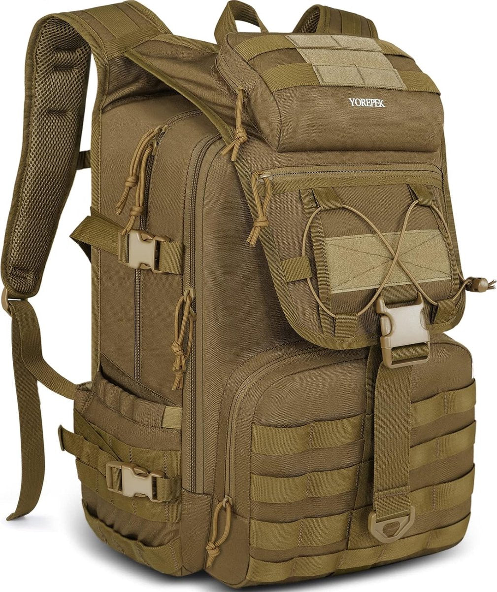 45L Heren Rugzak, Wandelrugzak, Militair, Outdoor, Grote Werktas, Leger Survival Tactische Rugzak Waterdicht Reizen, Tactische Rugzak voor Trekking, Kamperen, Reizen, Jagen