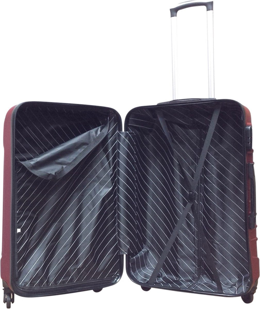 Quadrant 3-delige ABS Kofferset - 2 x handbagage koffer / 1 x grote koffer - Bordeaux