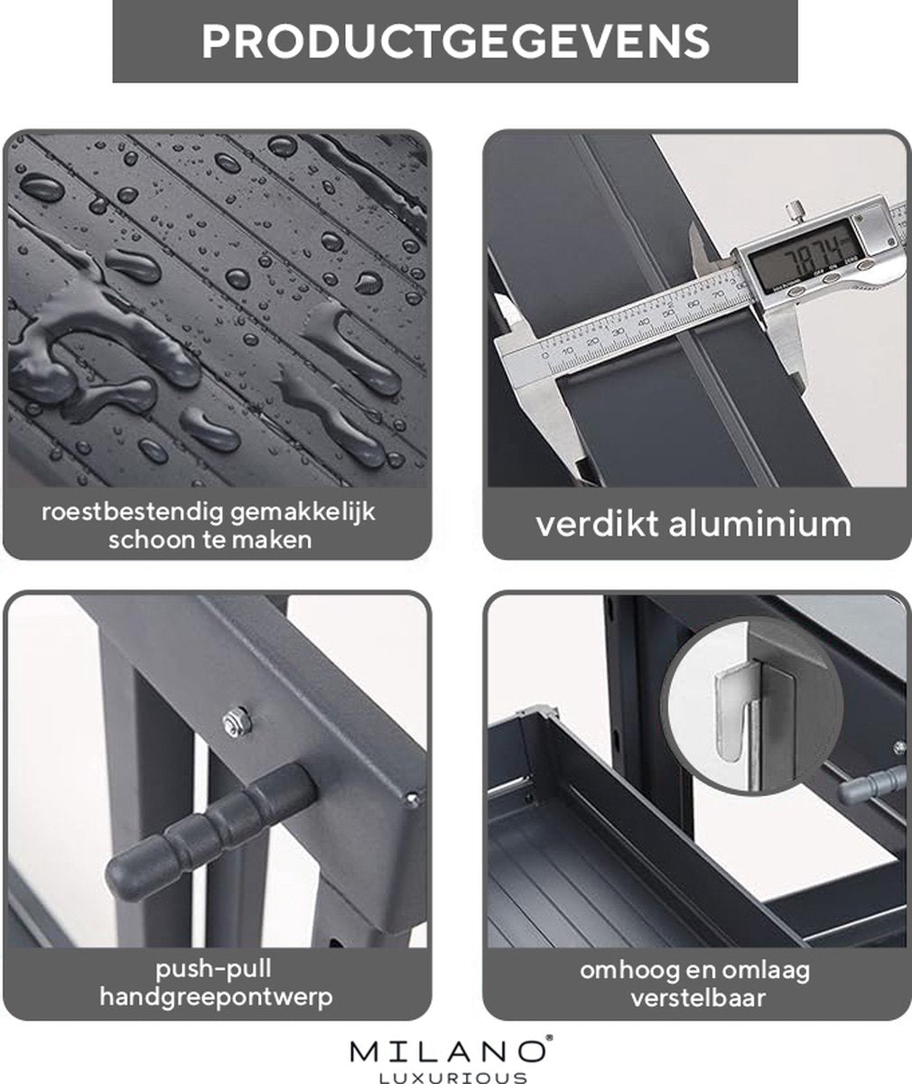 Milano Luxurious® Magic Corner - Kitchen Cabinet Organizers - Pull-out Kitchen Cabinet