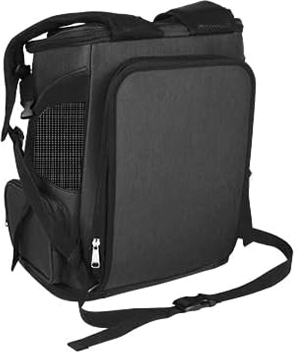 Dog Backpack - Black - 42 cm x 30 cm x 27 cm - Expandable - Foldable - Backpack for Dogs and Cats