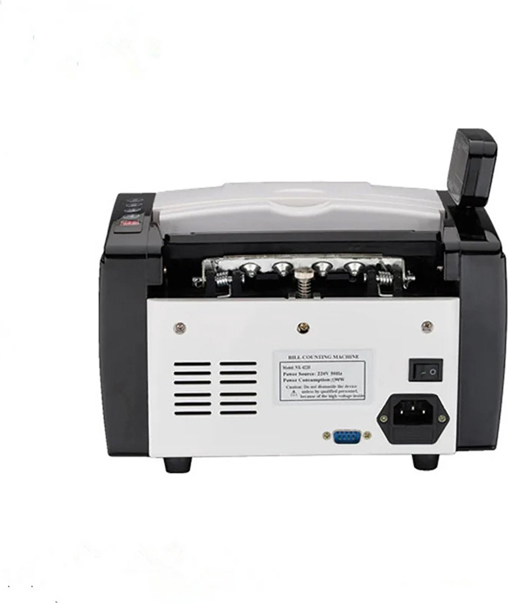 Banknote counting machine - up to 200 banknotes - 28x24.5x18.8cm - black white