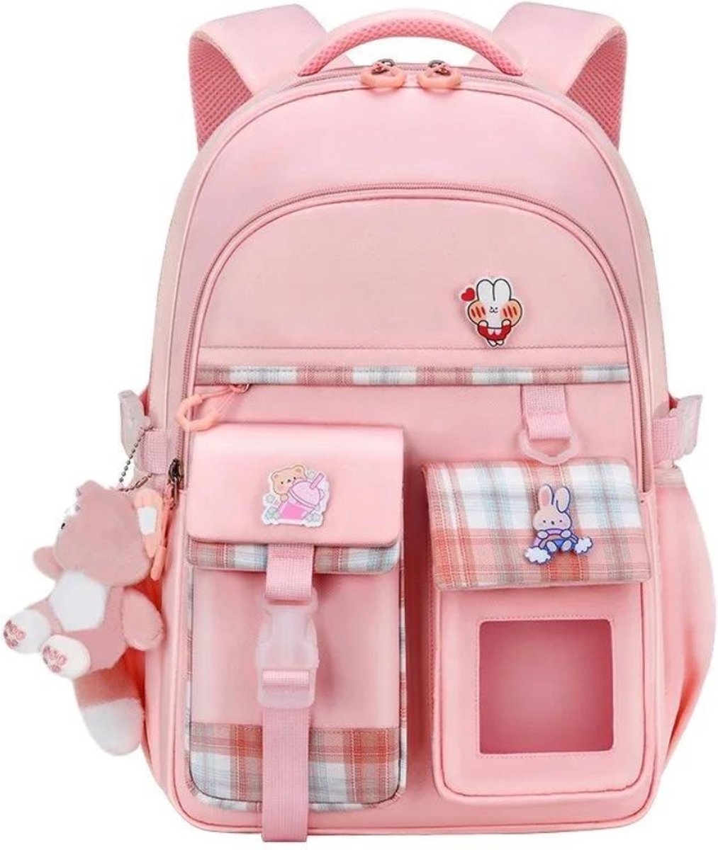 Schooltas meisjes basisschool - Rugzak - Eerste leerjaar - Roze rugtassen - Schooltas - Kind - Waterafstotend - Roze