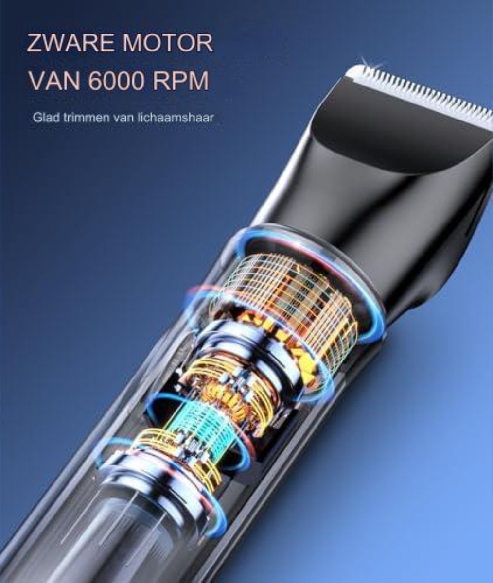 Body Groomer - Verwisselbare opzetstukken, USB-oplaadbaar, Waterdicht - Nat/Droog - Zilver