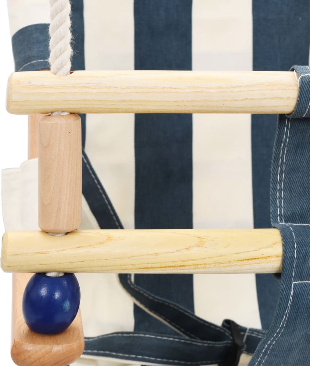 Baby Swing with Harness Wood Blue - Outdoor Baby Swing - Garden Baby Swing - Toddler Swing - Children's Swing - Swing Seat