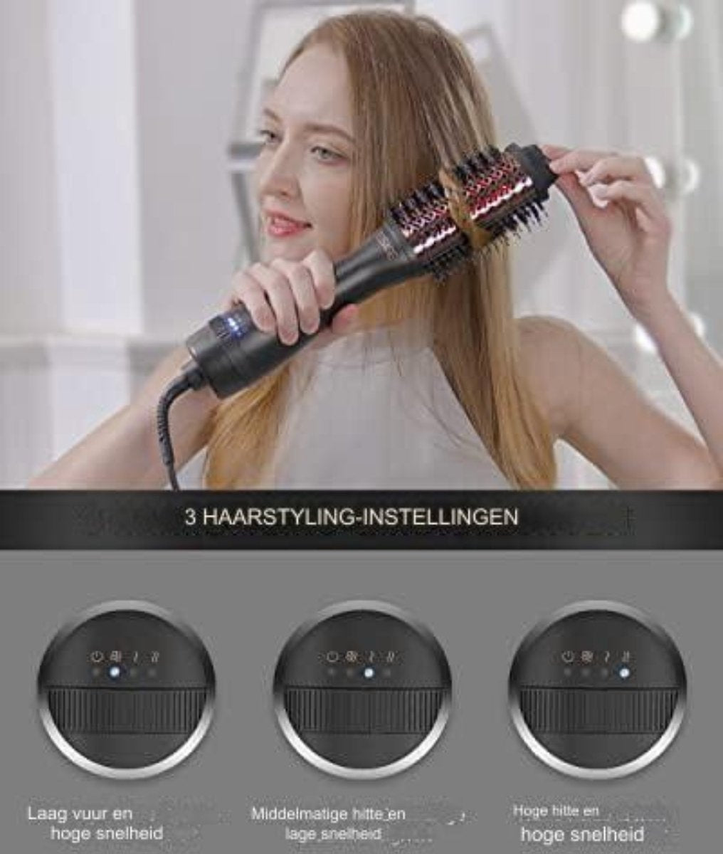 Rotating Hot Air Brush - Rotating Curling Brush - Rotating Hot Air Brush for Short Hair - Rotating Hot Air Brush - Rotating Hot Air Brushes - Green