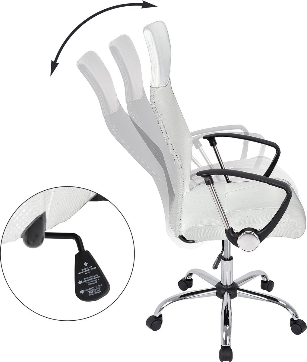 Casaria Office Chair with Mesh White