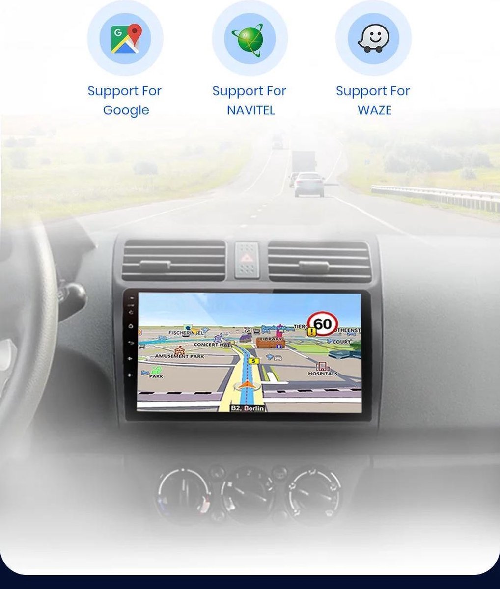 CarPlay Suzuki Swift 2005-2010 Android 10 navigatie en multimediasysteem Bluetooth USB WiFi 2+32GB