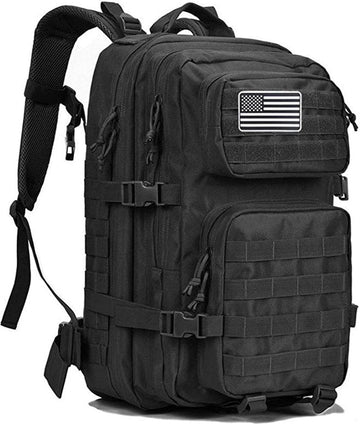 Tactische Leger Rugzak – 45L – Zwart – 30 x 30 x 50 cm – 4 Vakken – Gemaakt van Polyester – Duurzaam en Ruim