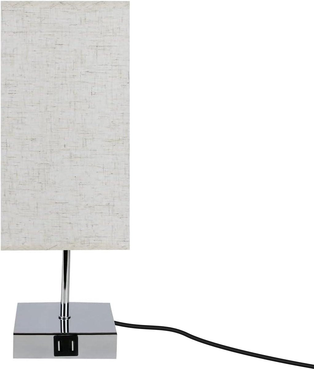 Dimbare Aanraakbare Tafellamp - Warm Wit E27 USB-Oplaadfunctie - Stoffen Lampenkap voor Slaapkamer en Nachtkastje