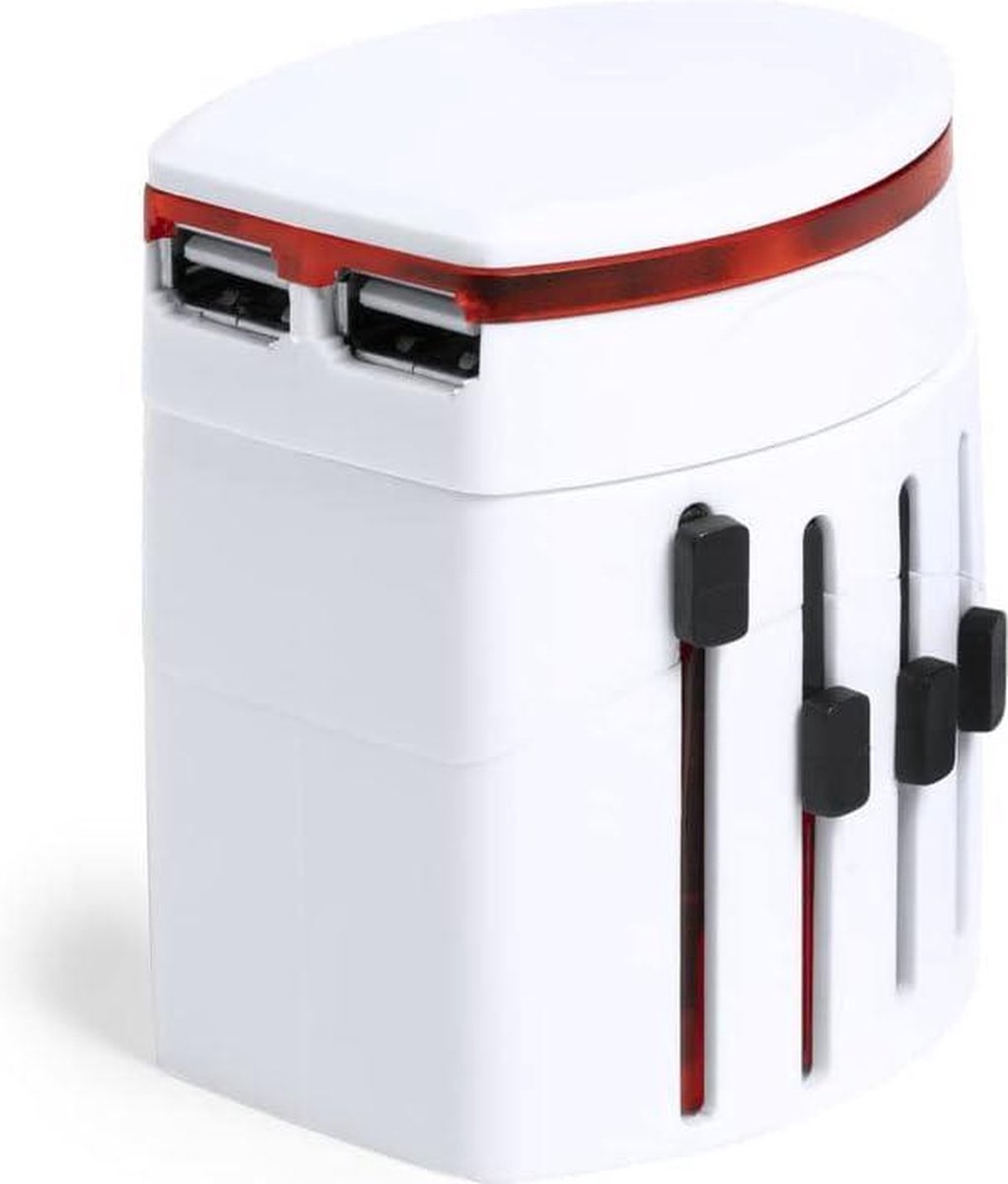 International Travel Adapter with 2 USB Ports - Suitable for USA Europe Australia - 2100 mA (Style3)