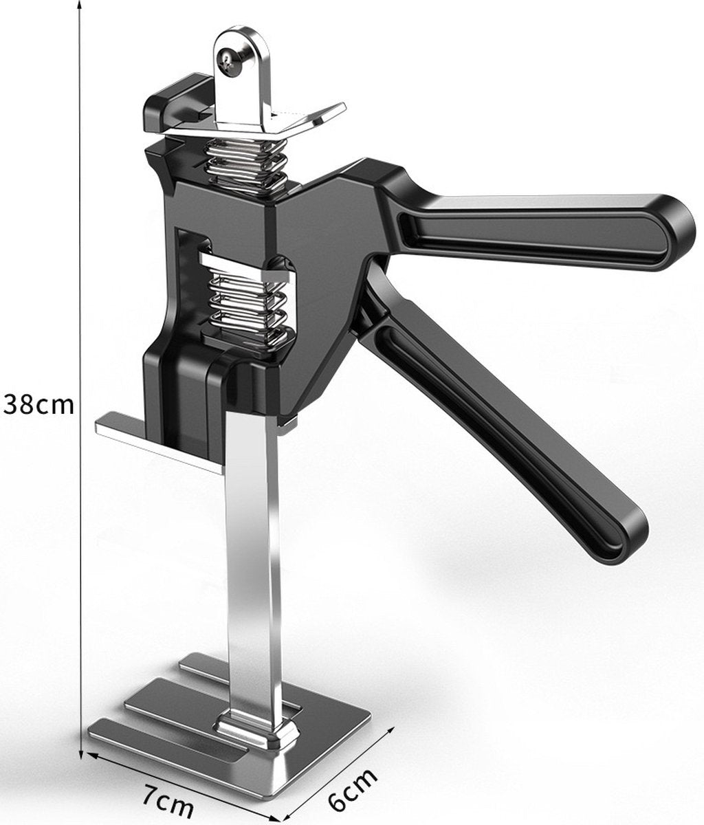 Deurlift - Deurlifter - Armlifter - Arbeidsbesparende arm - Klemmen - Ondersteunen - Tillen - Deuren - Panelen - Kasten - Verhuizen - Verplaatsen - Optillen - Hoogte 38 cm - 2 stuks