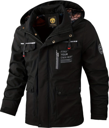 Windjas Voor Heren - Parka - Lente & Herfst - Jas - Volwassen - Zwart - Maat XXL