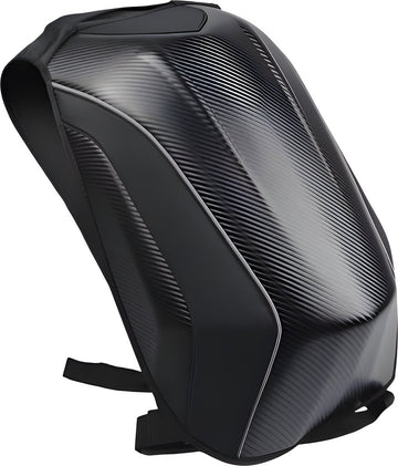 E-Shop4u - Carbon Fiber Motorhelm Rugzak 30L - Waterdichte Tas - Motor Rugzak - Harde Schaal - Turtle Bag - Innovatieve Motorfietstas - Waterbestendig - Grijs