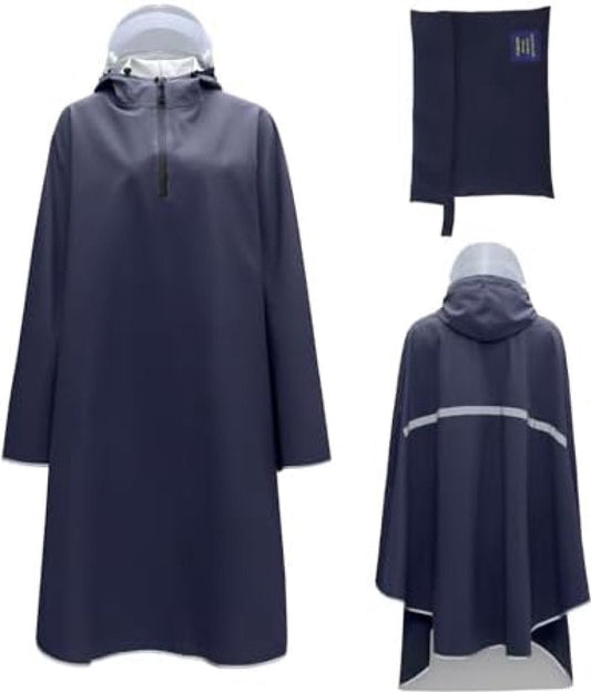 Women Men Waterproof Rain Poncho Bicycle Bike Raincoat Jacket Reusable Hooded Rain Capes for Outdoor Cycling Hiking Camping Travel Free Size
