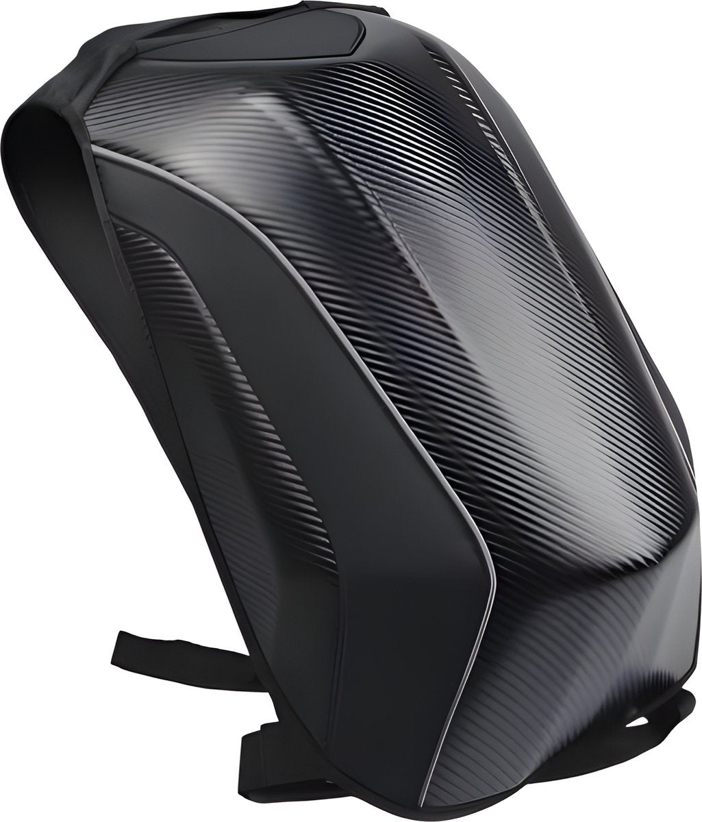 E-Shop4u - Carbon Fiber Motorhelm Rugzak 30L - Waterdichte Tas - Motorrugzak - Harde Schaal - Turtle Bag - Innovatieve Motorfietstas - Waterbestendig - Grijs