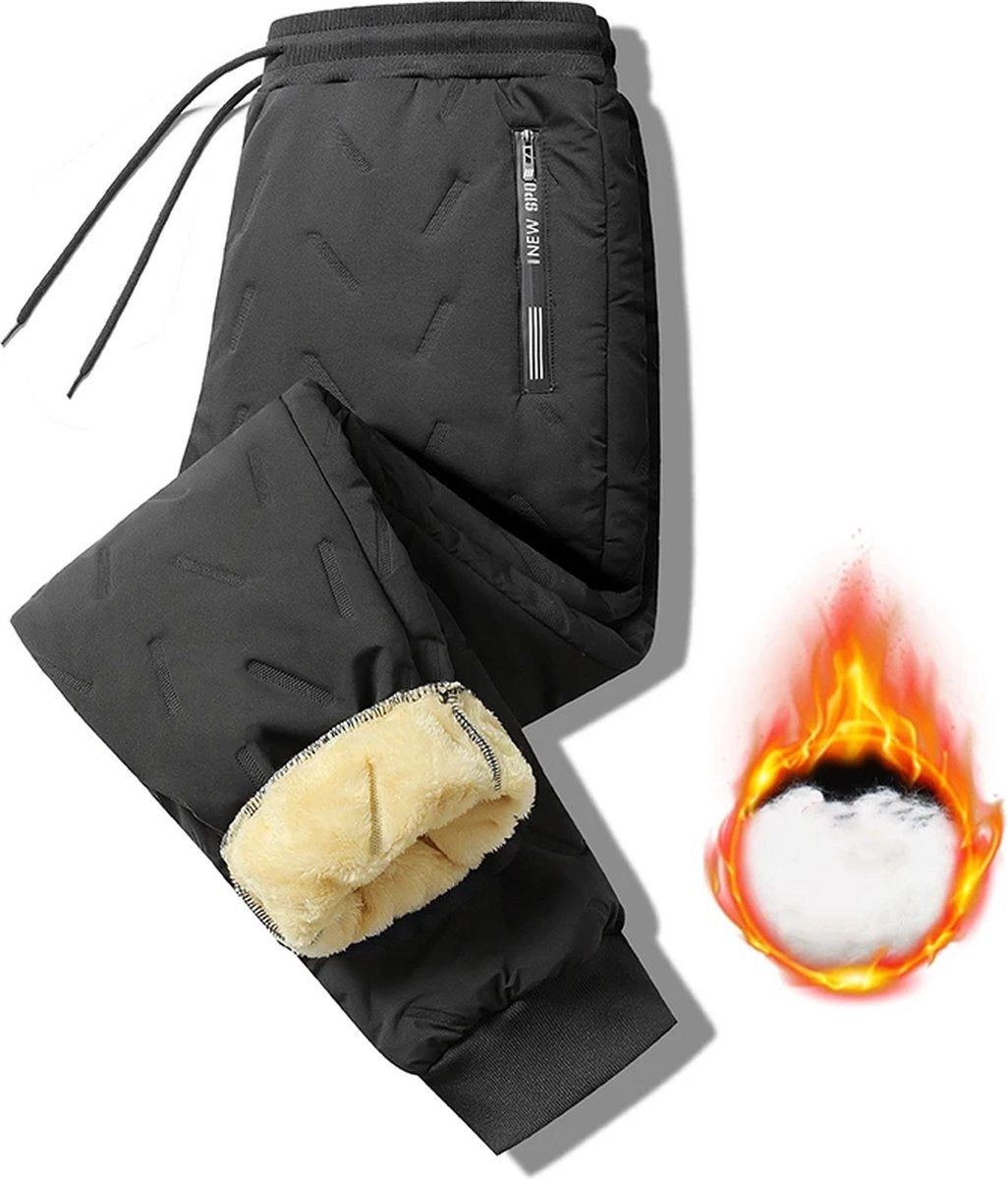 Winter Warm Lambswool Joggingbroek voor Dames - Dikker, Winddicht en Fleece Gevoerd - Comfortabele en Betaalbare Kleding (Maat L) - Dames Joggingbroek, Winterkleding, Fleece Broek, Sportbroek