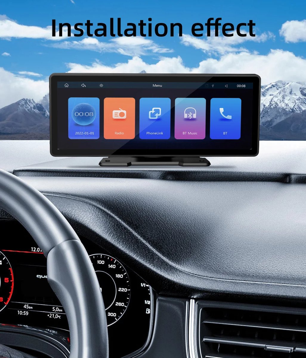 CarPlay Scherm - CarPlay Dongel - CarPlay Apple - CarPlay Android - CarPlay Draadloos - CarPlay - CarPlay Dongel Apple - CarPlay Dongel Android - Zonder Camera - Autoradio - Multimedia Scherm - Wifi Videospeler - Universeel Scherm