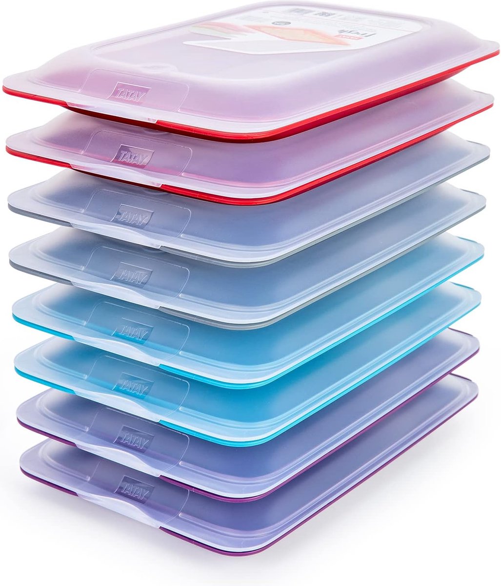 High-quality fresh food containers for deli meats Fresh System. Optimal storage in the refrigerator, dimensions 17 x 3.2 x 25.2 cm (8x Practic)