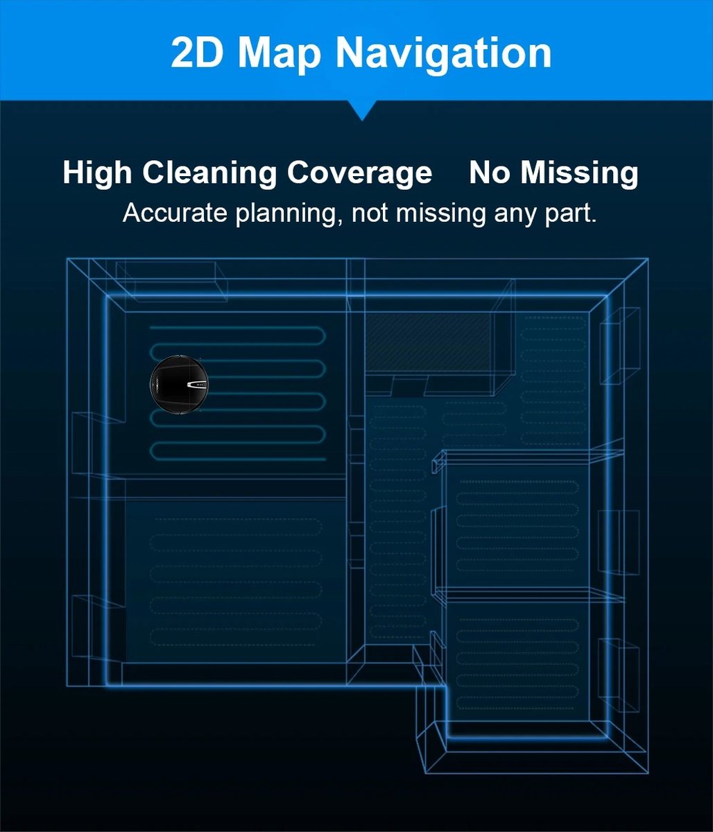 V3S PRO Robot Vacuum Cleaner - Smart Mapping - New Powerful Model - Dry and Wet Mopping Combo - WiFi App - Brushless Motor - Works with Alexa and Google Assistant - Ideal for Pet Hair - Carpet - Hard Floor