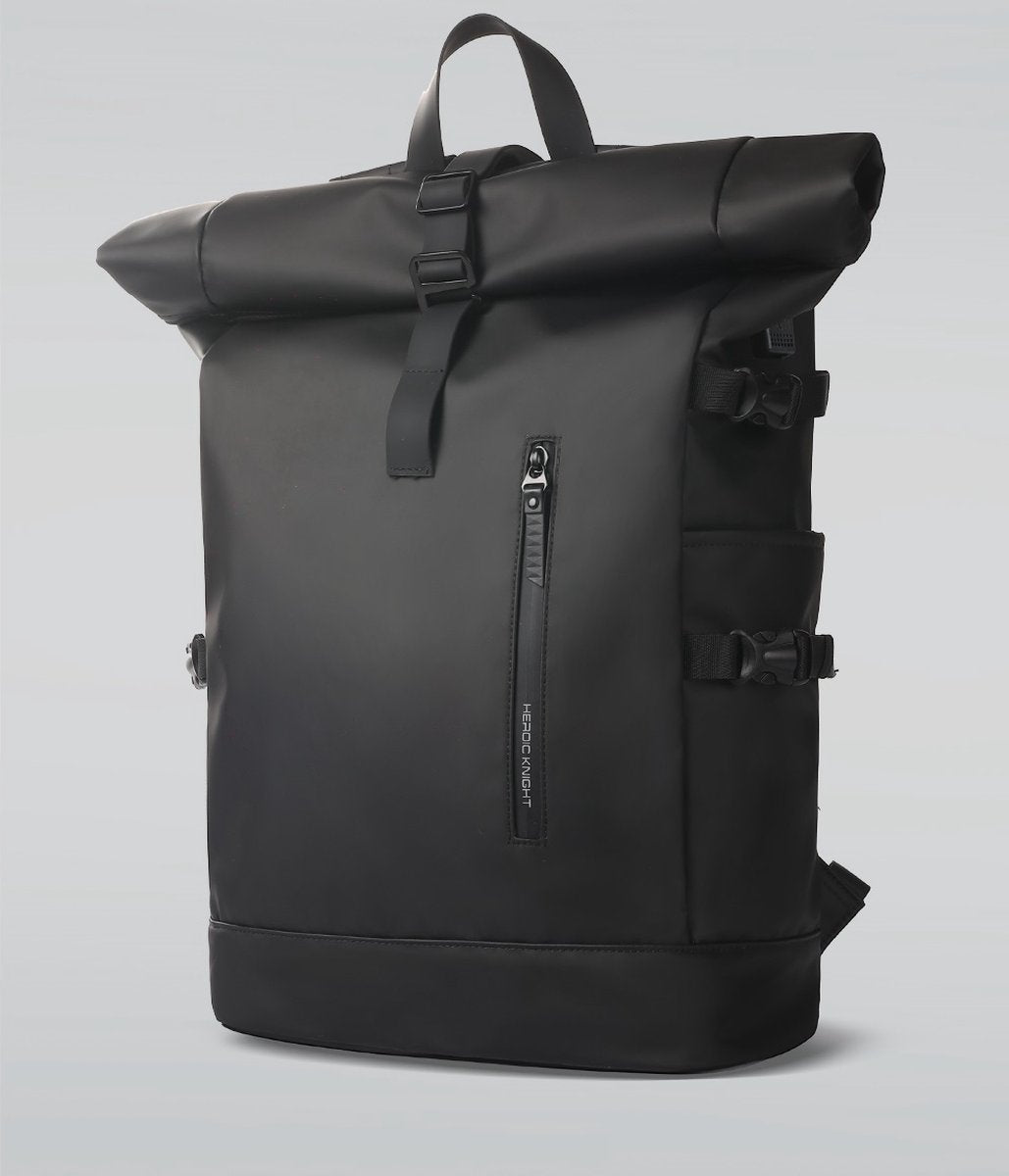 Avoir Avoir® Rolltop Backpack - Women and Men - Waterproof - Laptop Bag 15.6 Inch - 40 Liter Backpack - Adjustable Travel Bag - Backpack Black
