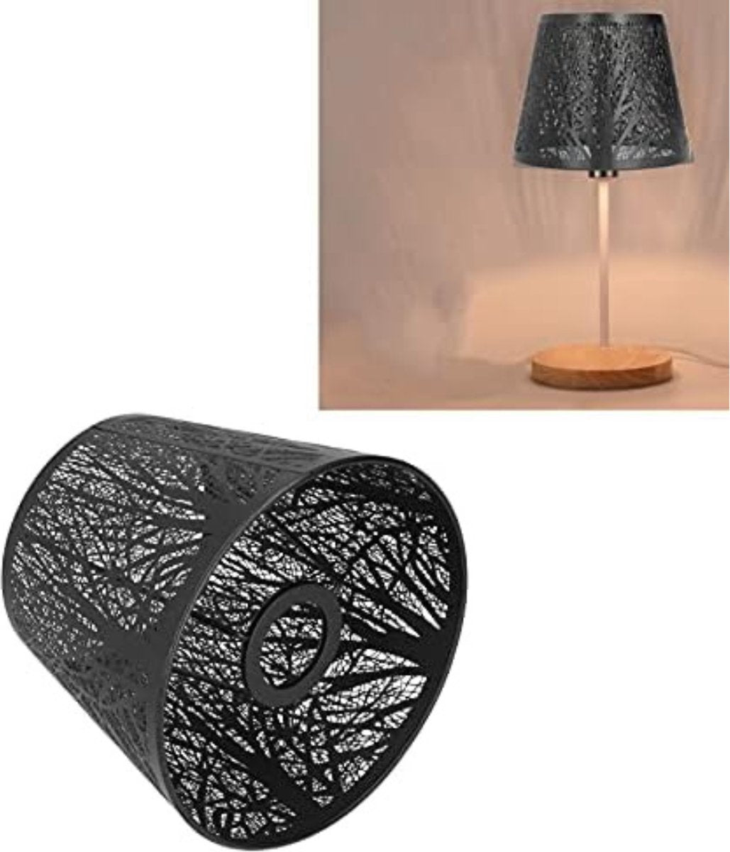 Lampenkap voor tafellamp - ovale lampenkap - zwarte lampenkap - ovale lampenkap - zwart