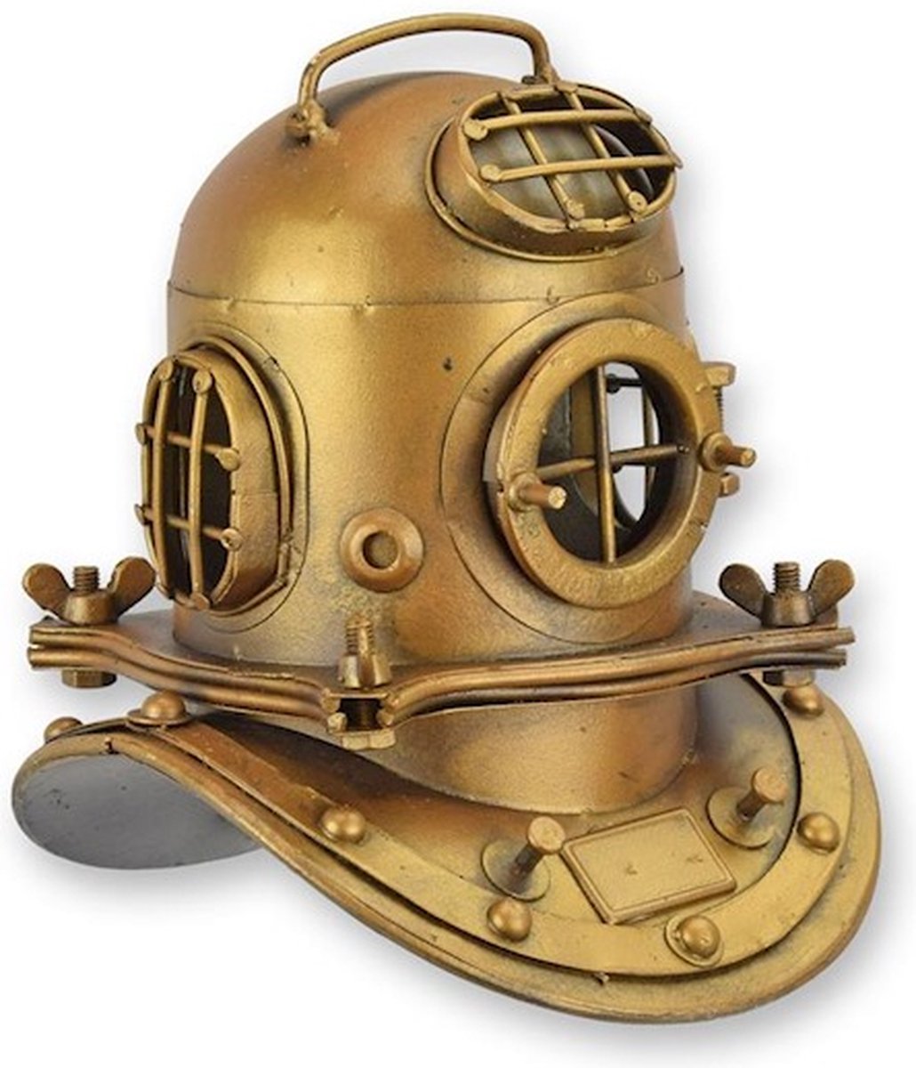 Diving Helmet - Miniature Model - Classic Diving Helmet - Tin Metal - Deep Sea Diving Helmet - Decoration - 17x15x18