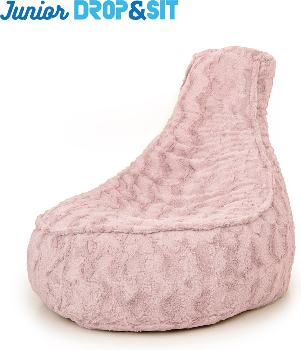 Drop & Sit Stoel Zitzak Bont - Roze - Junior - Voor Binnen