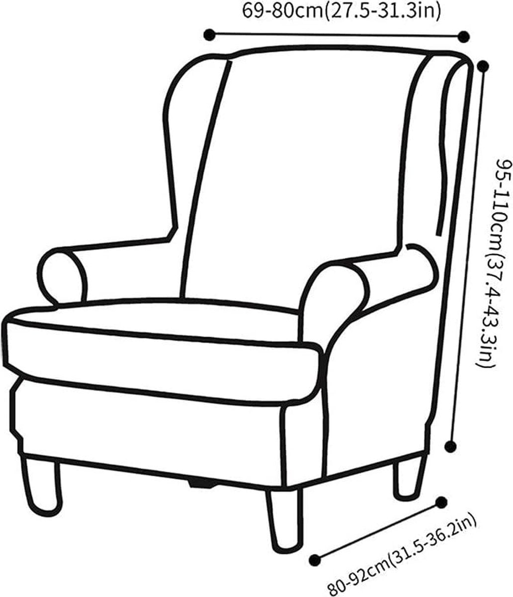 Printed Wingback Chair Slipcovers - Armchair Covers for Living Room