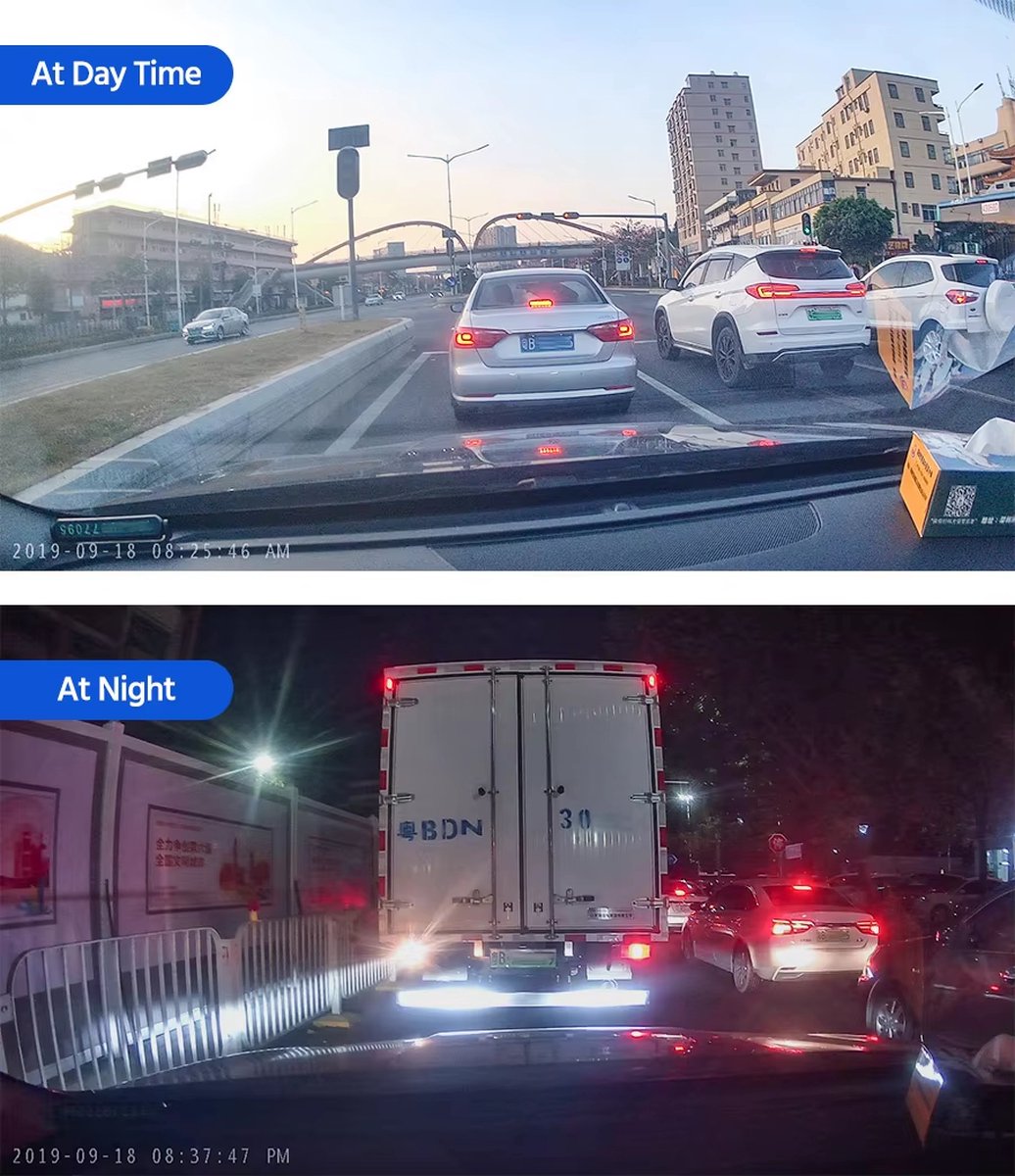 Dashcam met achteruitrijcamera - 4K - 10 inch - IPS-touchscreen - Spiegelcamera voor auto - Touchscreen - Videorecorder - Achteruitkijkspiegel - Dashcam - Voor- en achtercamera - Spiegel - Bewegingsdetectie en parkeerstand