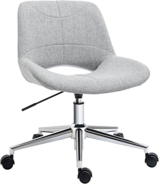 Office Chair - Ergonomic Office Chair - Chair - Swivel - Grey - 49 x 56.5 x 73-82.5 cm