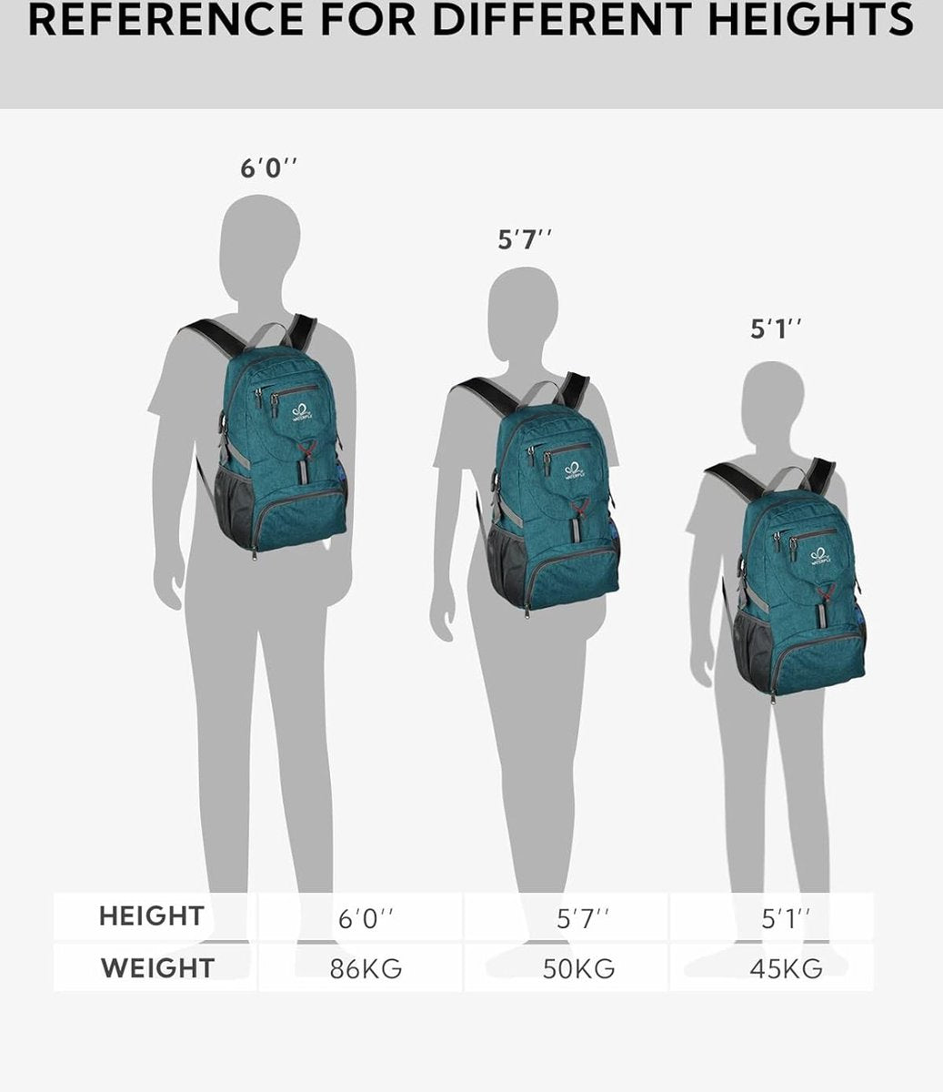 Hiking Backpack, 20 Liter, Ultralight Outdoor Backpack, Foldable, Waterproof, Multifunctional Daypack for Cycling, Traveling, Climbing, and Sports