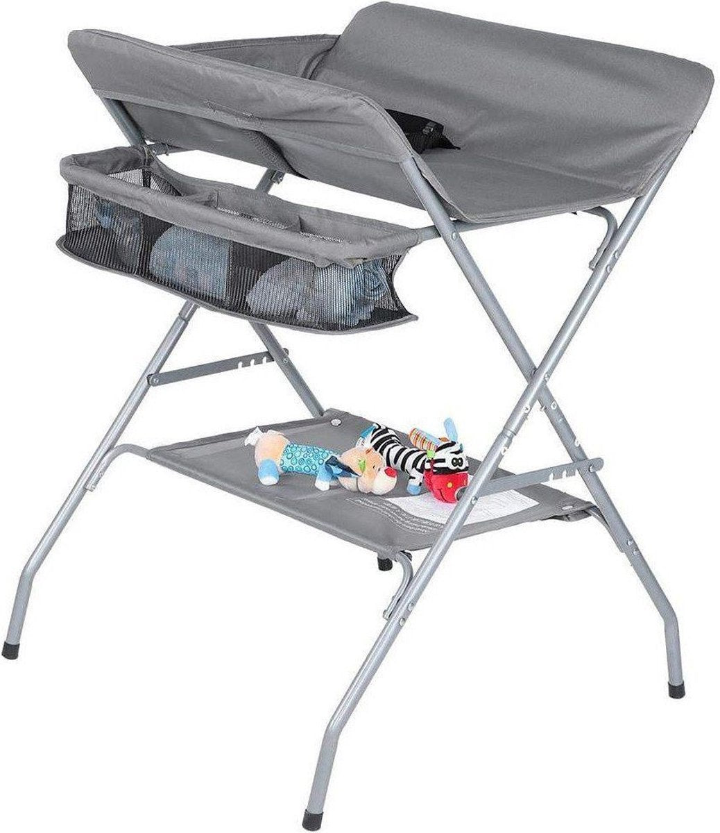 Esem Opvouwbare Luiertafel - Verschooncombinatie Aankleedkussen - Verzorgingstafel - Opklapbare Commode - Grijs