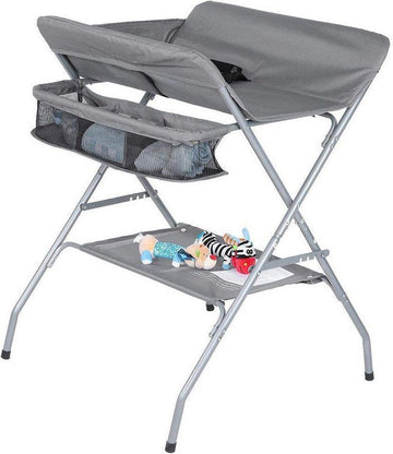 Esem Opvouwbare Luiertafel - Verschooncombi Aankleedkussen - Verzorgingstafel - Opklapbare Commode - Grijs