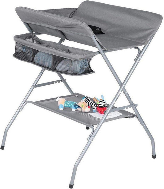 Esem Opvouwbare Luiertafel - Verschooncombinatie Aankleedkussen - Verzorgingstafel - Opklapbare Commode - Grijs