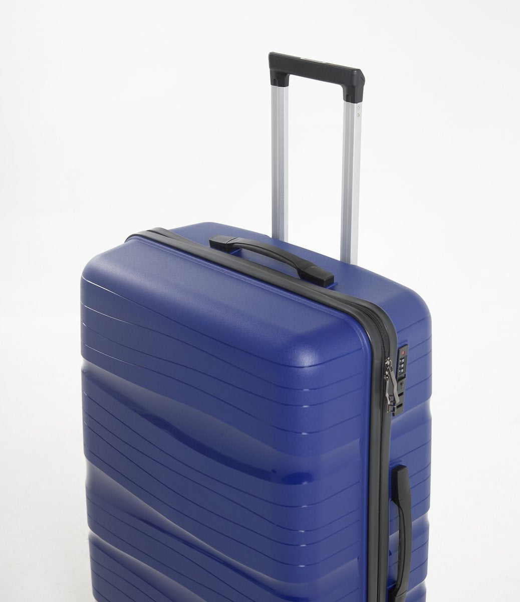 Madrid - Lightweight Suitcase - 28 inch - 93L - Compact Size L - 76x49x29 cm - With built-in TSA lock - Blue