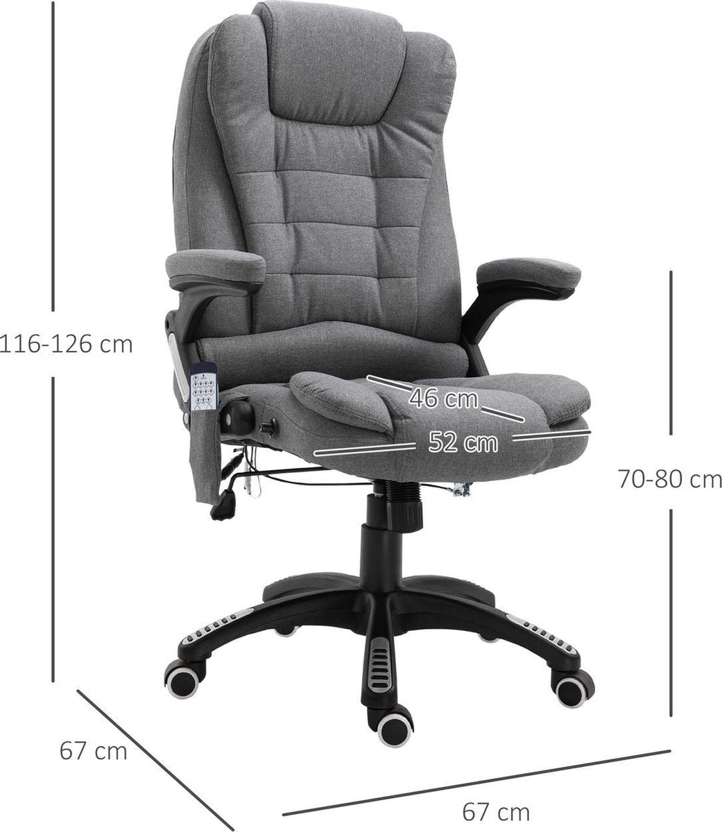 Office chair - Ergonomic office chair - Executive chair - Massage chair - Office chairs for adults - Grey