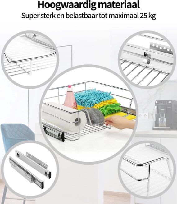 3-Delige Set Inbouw Schuiflades Voor Keukenkast – 60 Cm