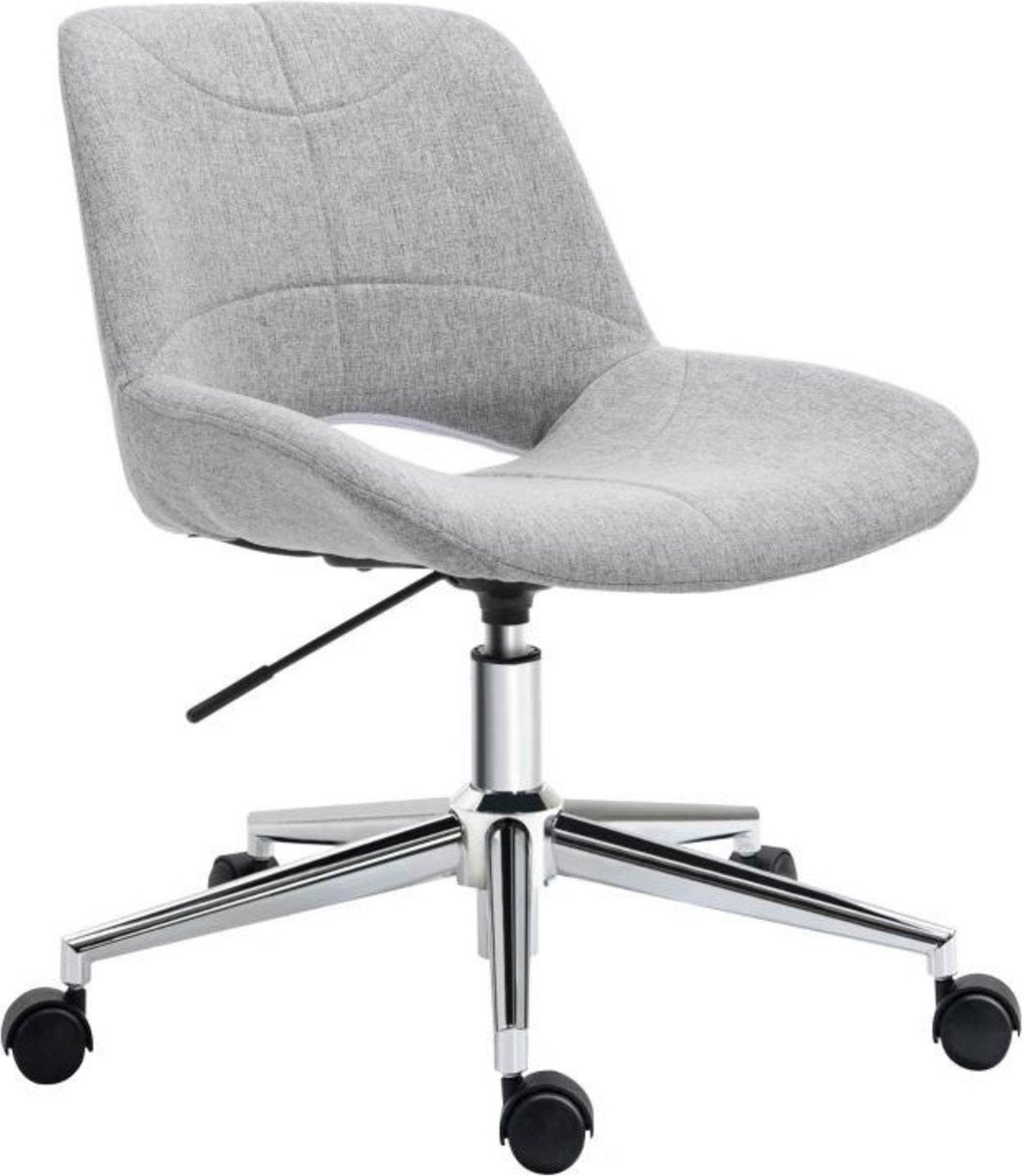 Bureaustoel - Ergonomische bureaustoel - Stoel - Draaibaar - Grijs - 49 x 56,5 x 73-82,5 cm