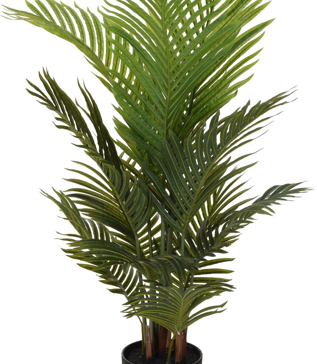 1x Green artificial Areca palm plant in pot 94 cm - Home decoration/accessories - Artificial plants - Fake plants - Houseplants - Palm trees - Areca palms for indoors