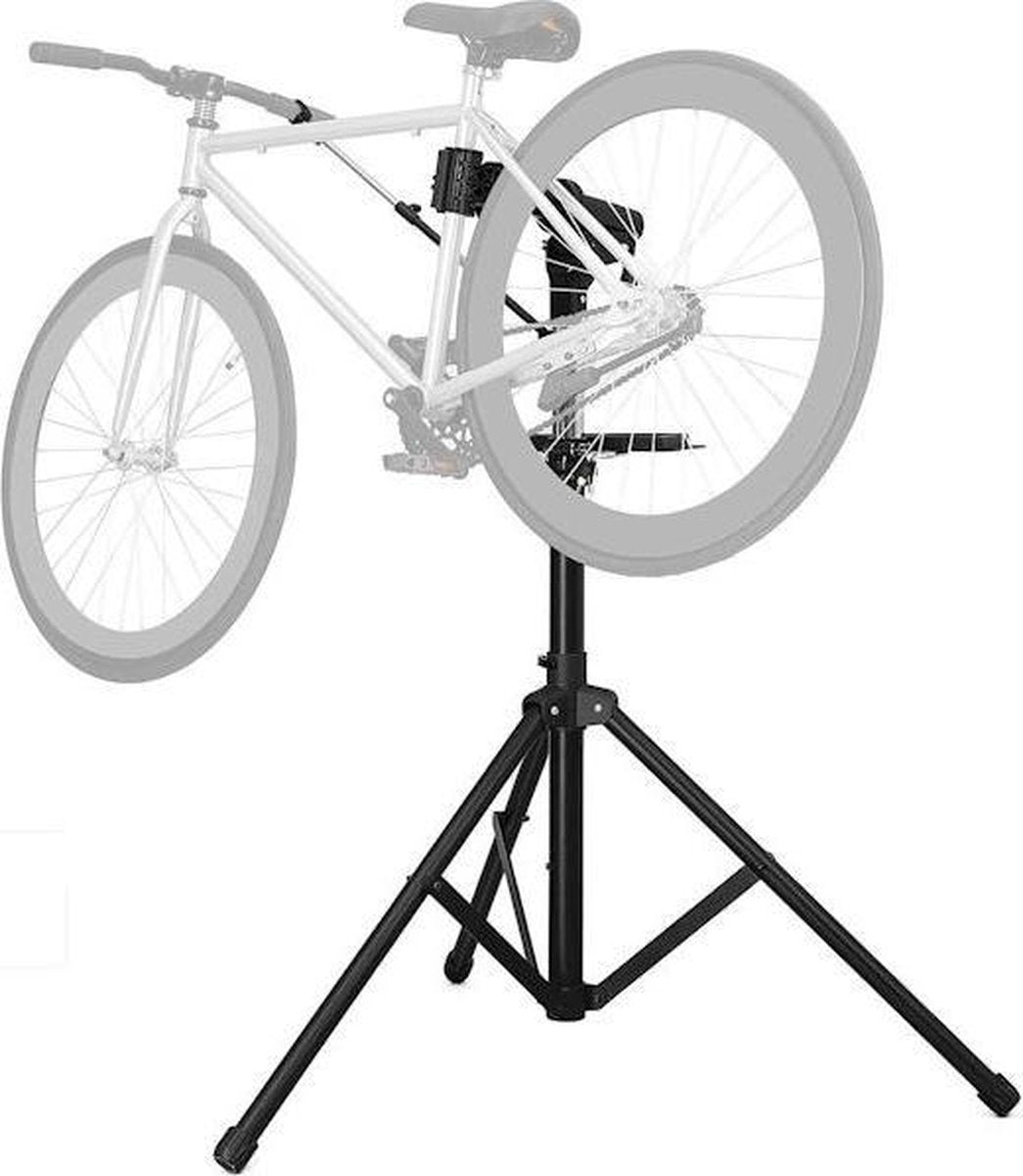 Decopatent® PRO Montagestandaard Fiets - 360° Draaibaar - Verstelbaar + Gereedschapsbakje - Fiets Montage reparatie standaard