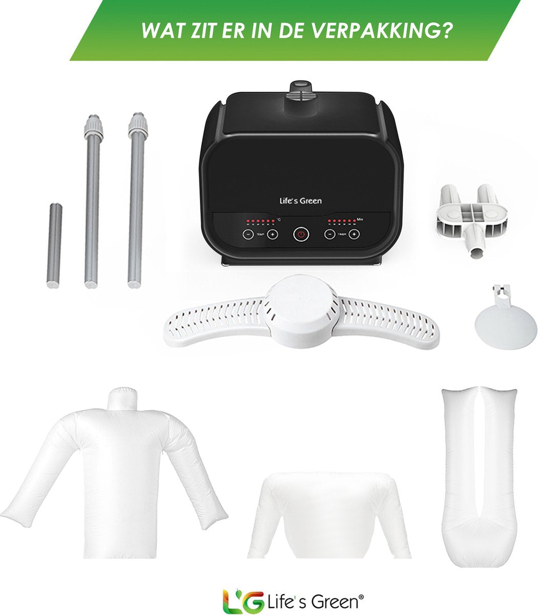 Life's Green® Strijkpop - Strijkmachine - Strijkdroger - Strijkpop Voor Overhemden - Zwart