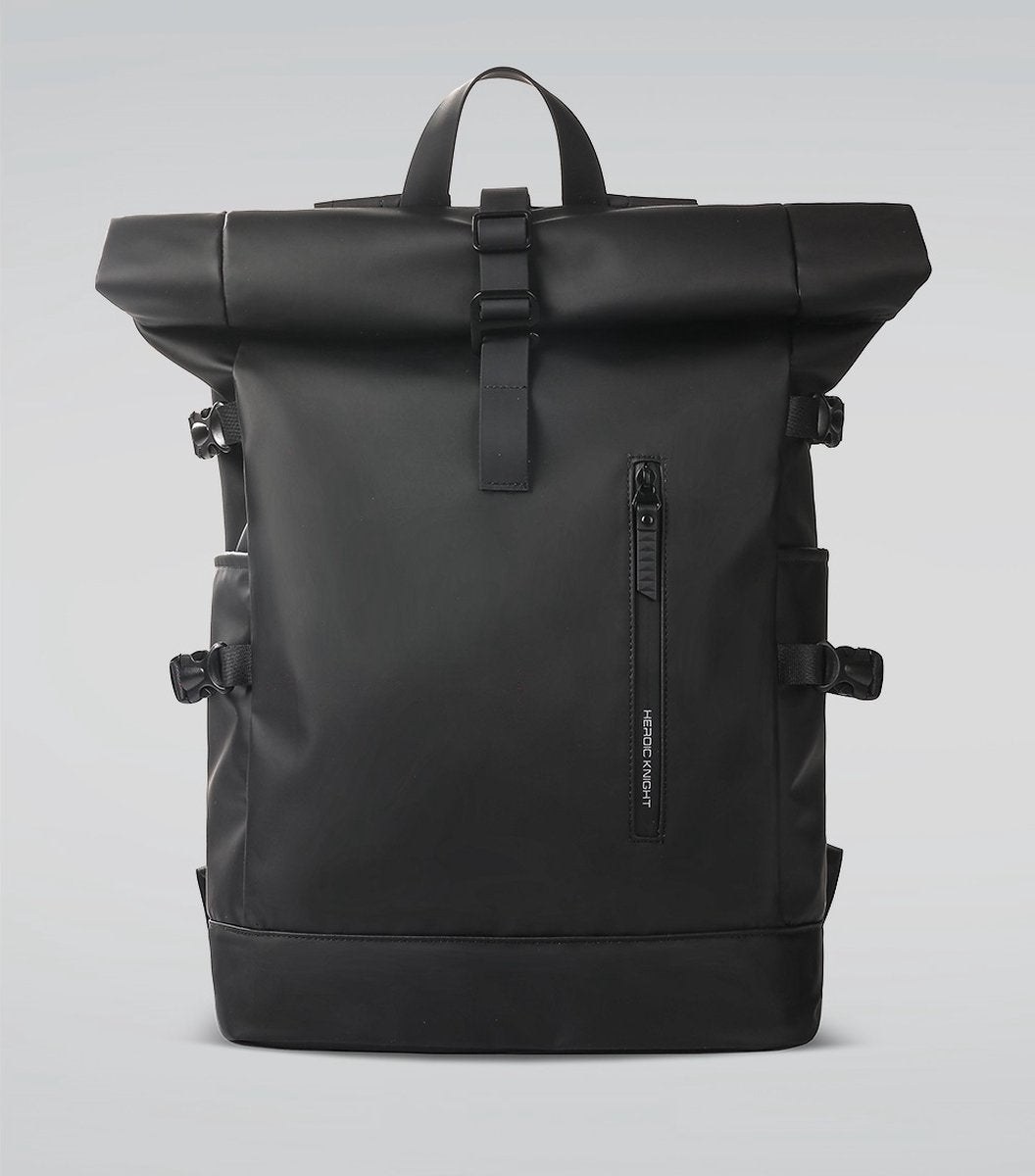 Avoir Avoir® Rolltop Backpack - Women and Men - Waterproof - Laptop Bag 15.6 Inch - 40 Liter Backpack - Adjustable Travel Bag - Backpack Black