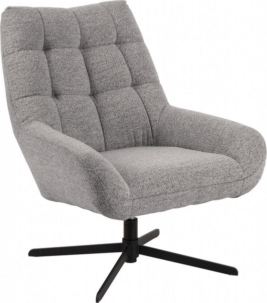 Draaifauteuil Vrijhoeve - Stof - Grijs - 73x88x82 cm (BxHxD)