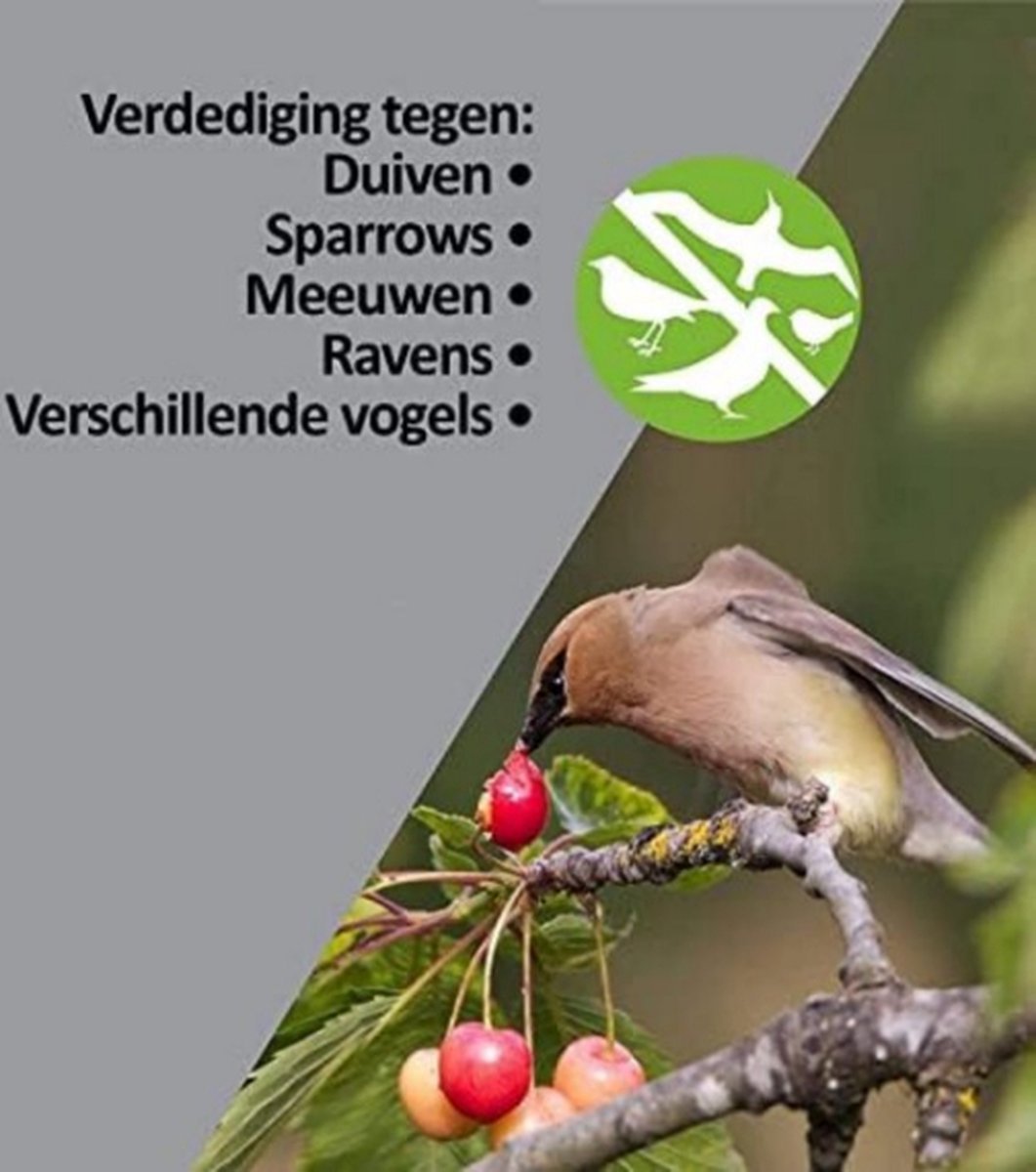Bird Repellent - Pigeon Repellent - Pigeon Scarer - Against Pigeons, Birds, Gulls, Cats on balconies