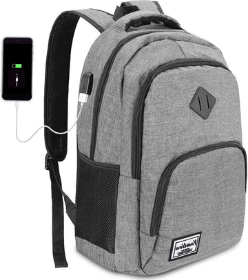 17.3 inch Dagrugzak voor Mannen en Dames - Tiener Rugzak met Laptopvak - Schooltas voor Jongen en Meisje - Voor Universiteit Middelbare School Kantoor Werk Stedentrip Reis