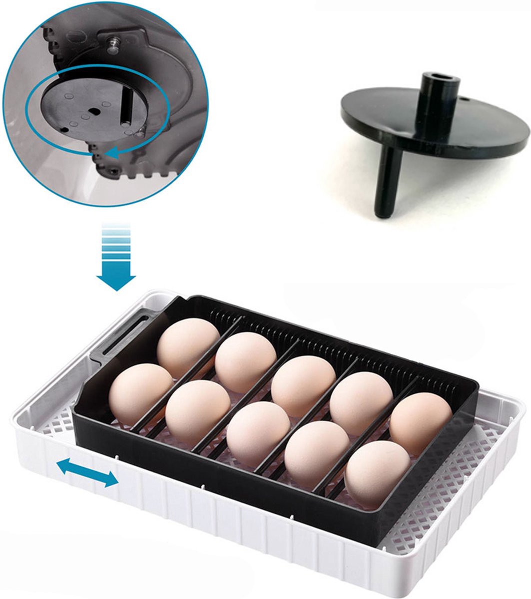 Complete hatching package - 12-egg incubator - including chick starter kit - feeder - hygrometer - Comfort heat plate 25 x 25 cm - chick feed 500 gr