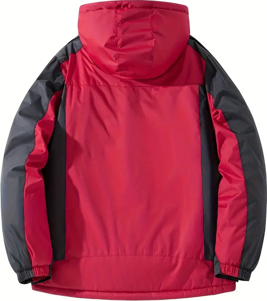 Men's Winter Warm Fleece-lined Jacket, Thickened Sports Outdoor Hooded Jacket, Windproof Outerwear