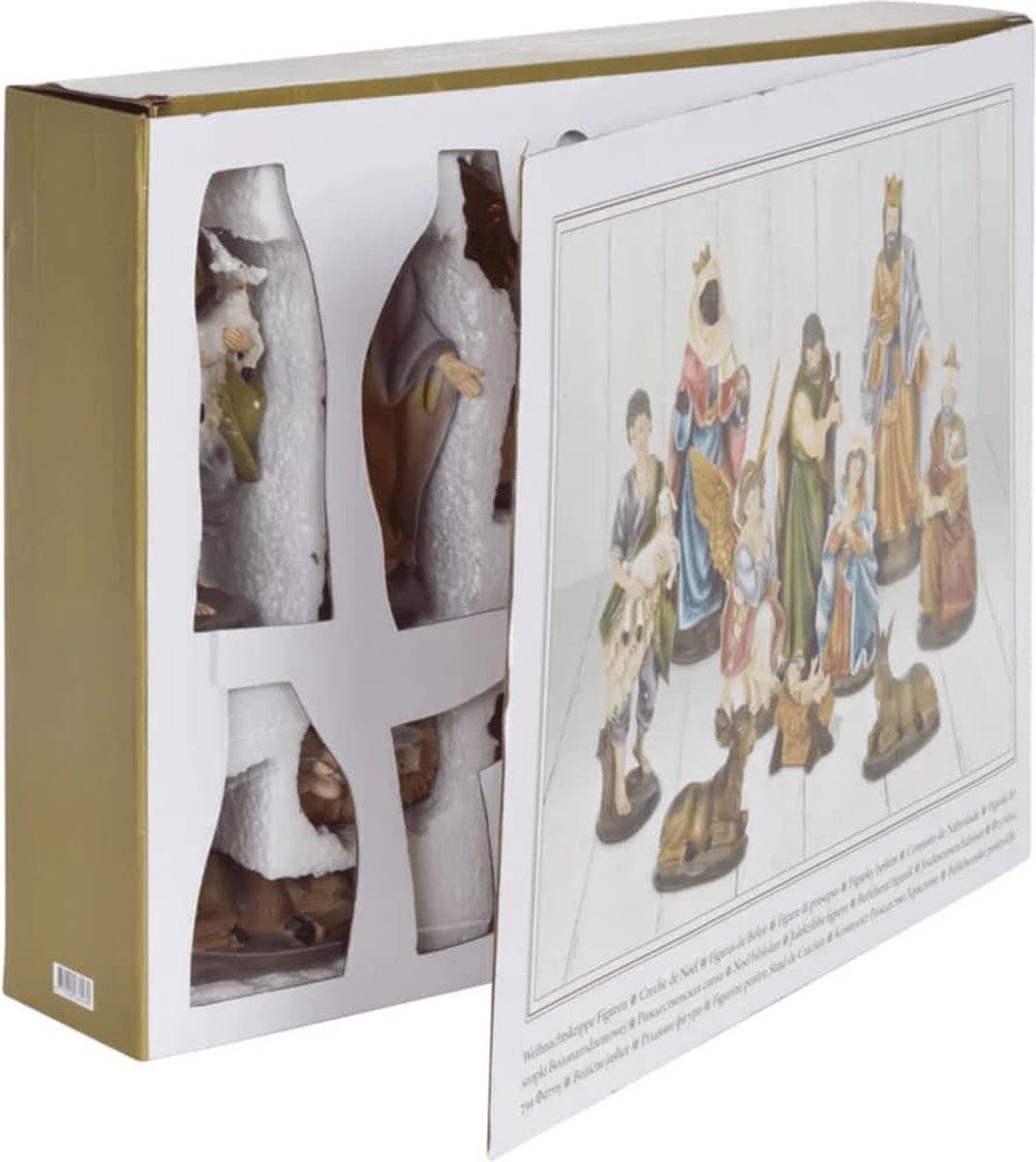 Nativity Set - Christmas Figurines for Nativity Scene - Set of 10 pieces - 8 to 20 cm