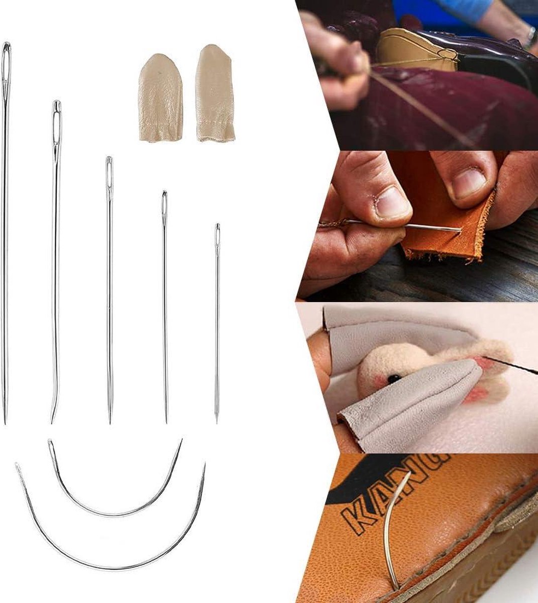 336-delige leervakgereedschapset - doe-het-zelf leervakset met drukknopen - leerpons, handwerkboor, slijpen, naaien, stiksels, stempelen, snijwerk